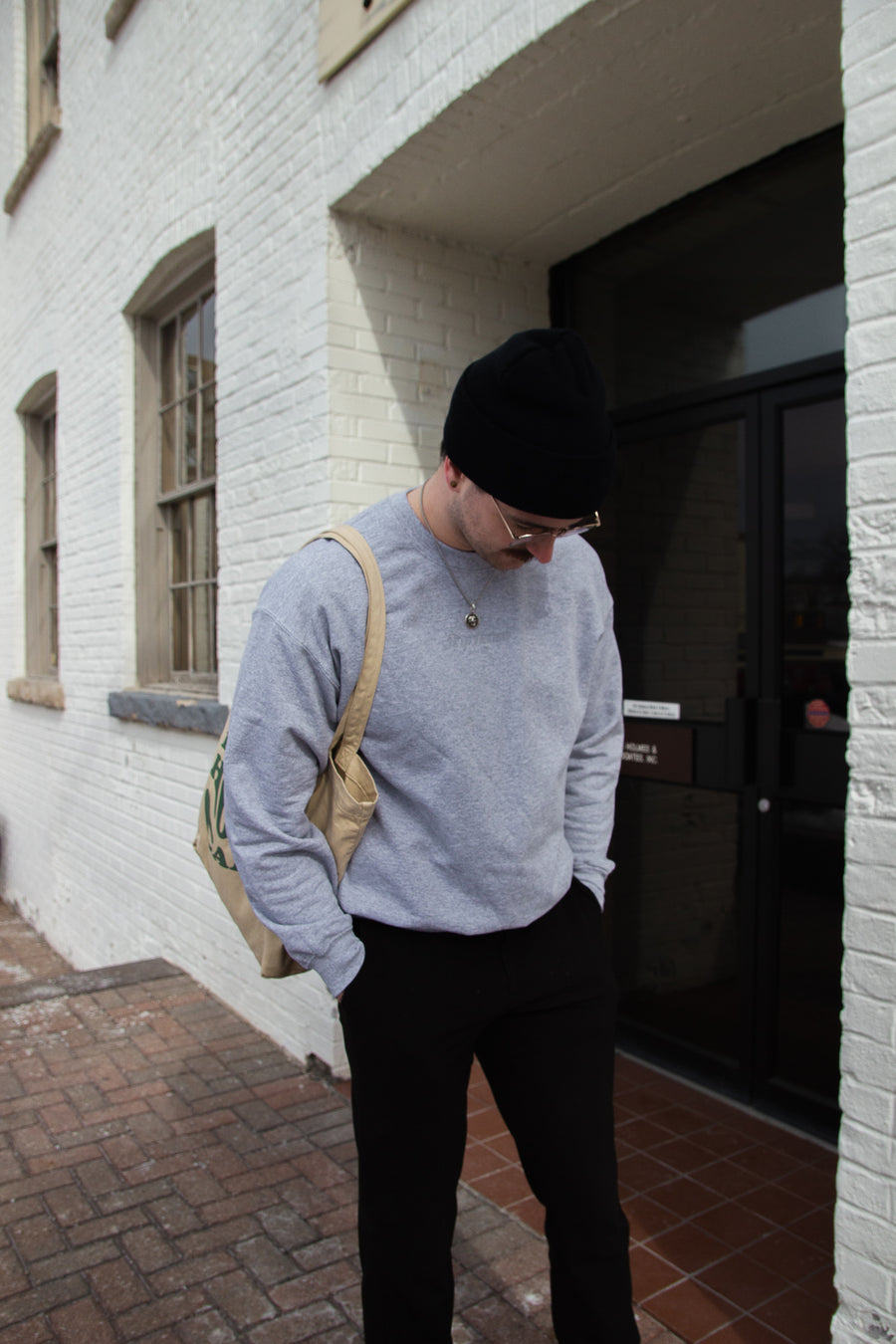 Grey Graphic Crewneck