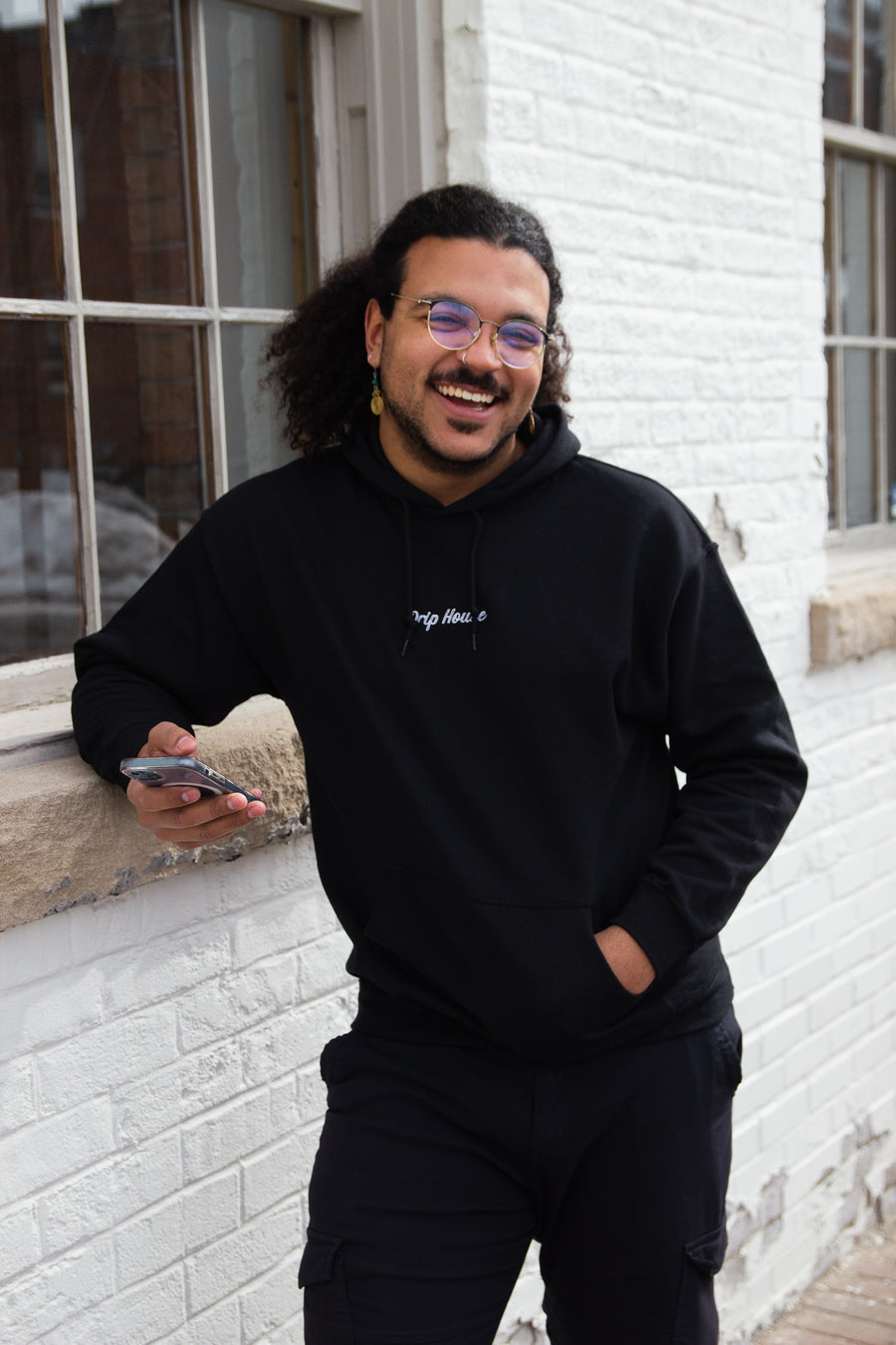 Black Graphic Hoodie