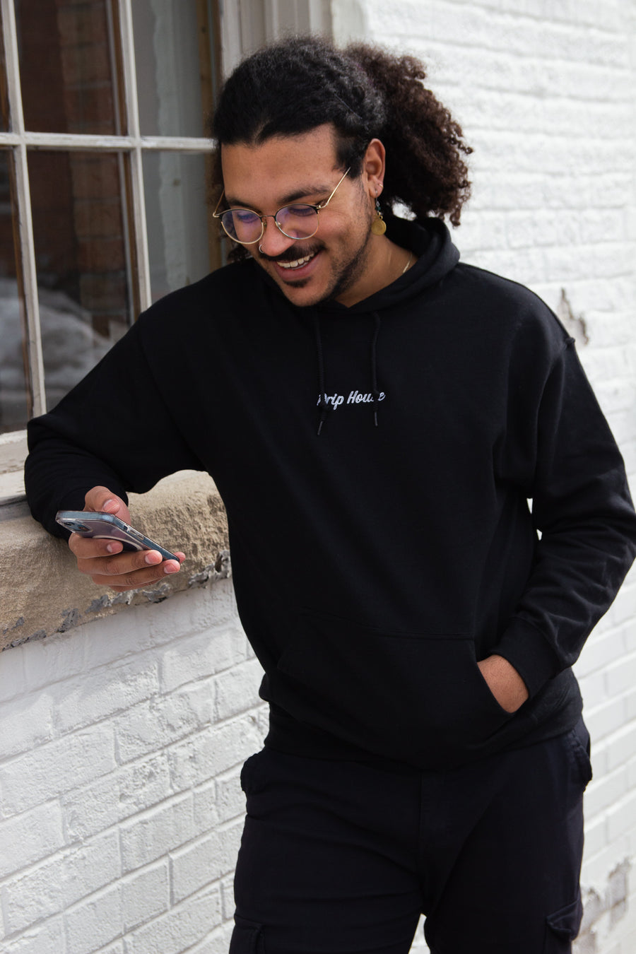 Black Graphic Hoodie